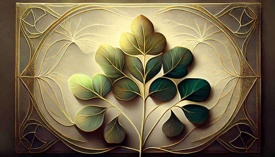 奇跡のスーパーフードモリンガが刻印されたヴィンテージ調の銅盾